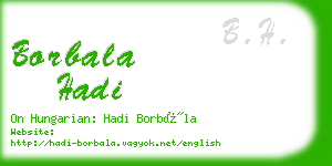 borbala hadi business card